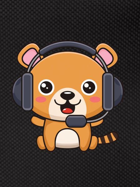 Bear with headset