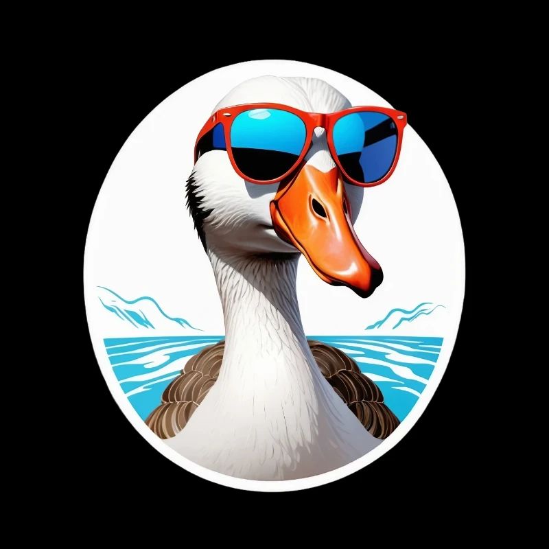 Coole Ente mit Sonnenbrille