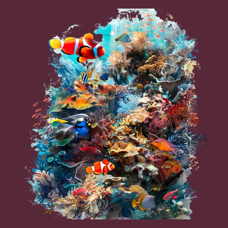 Tiny coral polyps form entire reefs