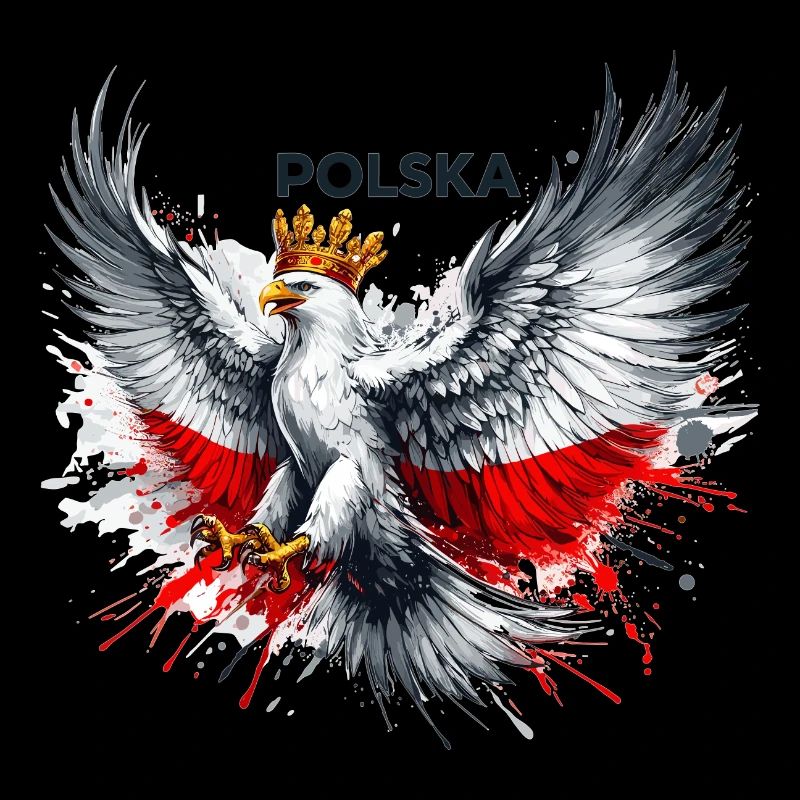Poland Polska Polish Red White Eagle Crown Gift