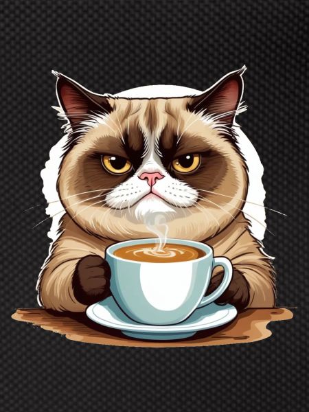 Grumpy Morning Cat