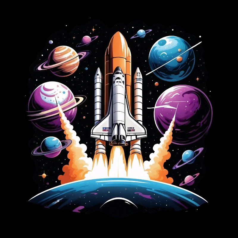 Fusée Astronaute Astronaute Cadeau Spatial Navette