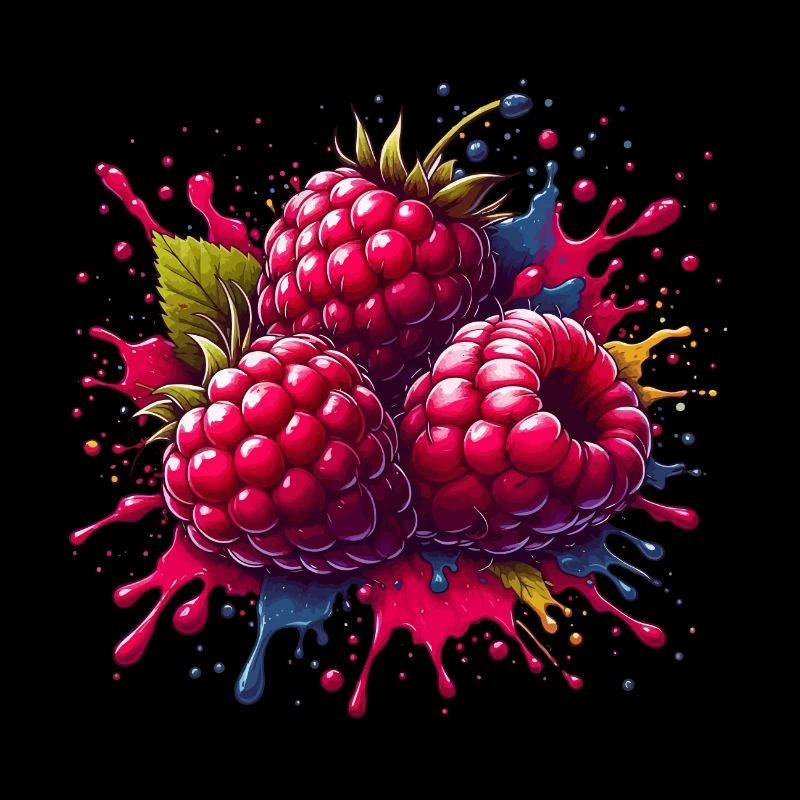 Himbeeren-Farbexplosion