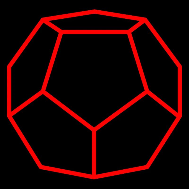 Dodécaèdre rouge