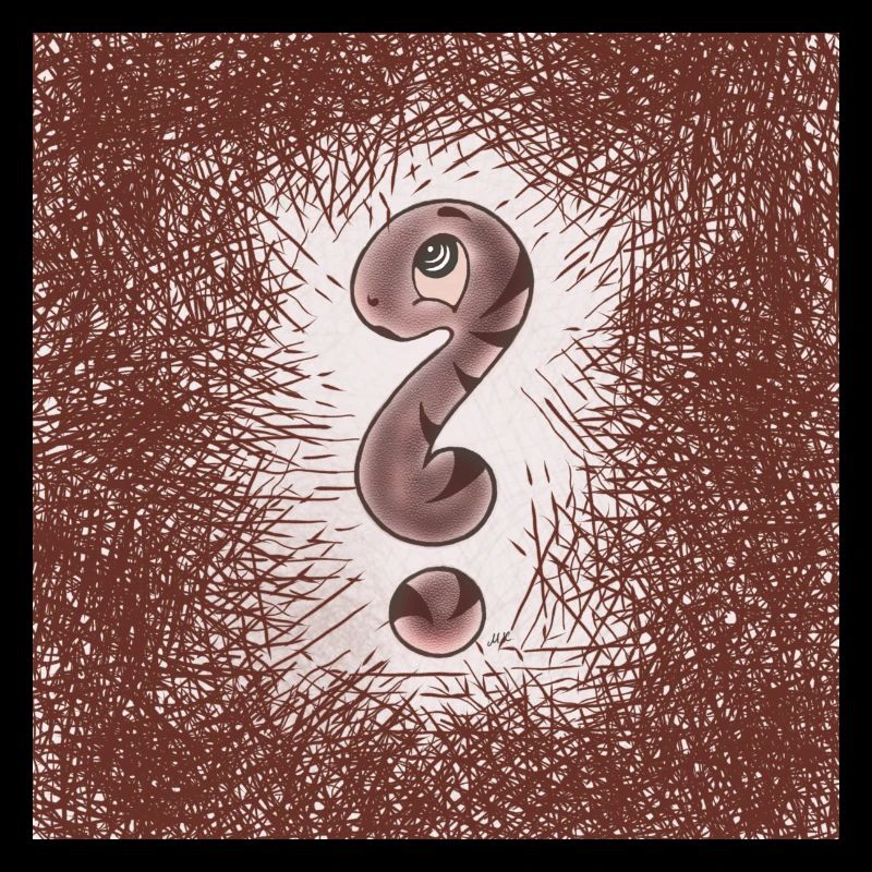 Cute Question Mark Snake Brown