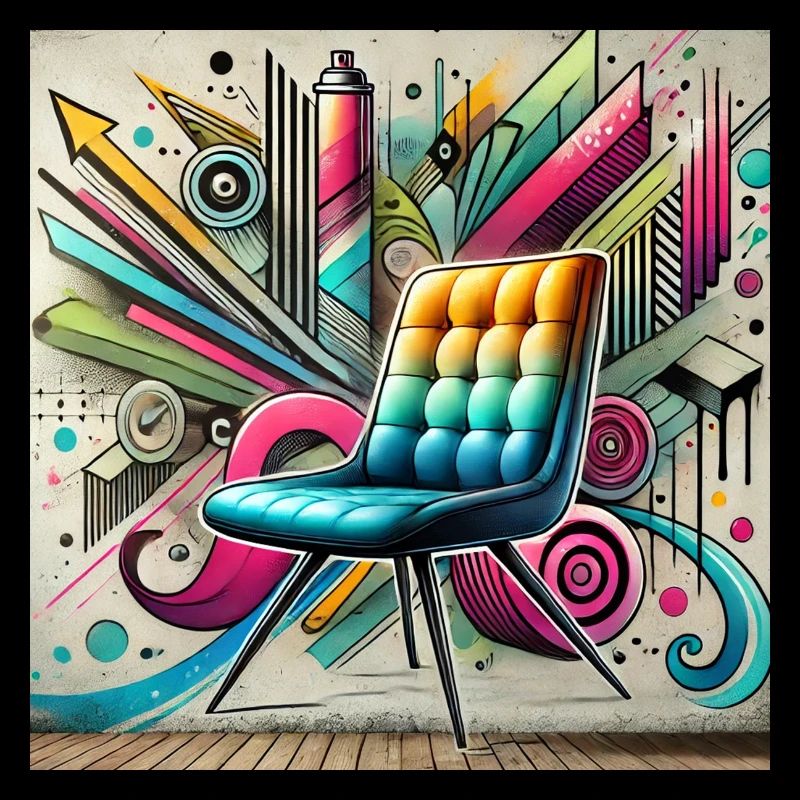 Stuhl Graffiti Möbelverkäufer