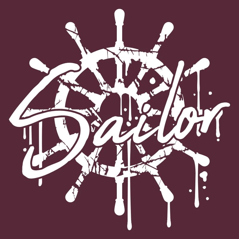 Sailor Ship Steering Wheel Graffiti Drop Sailing