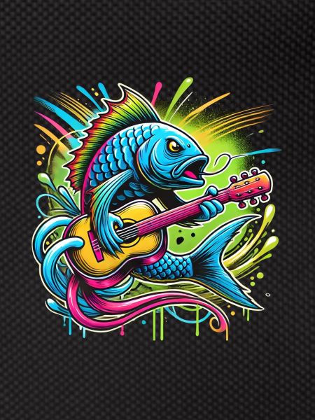 Singing fish with guitar