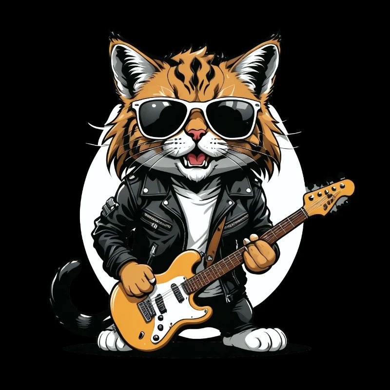 Cat Rocker Cat HardRock Gift