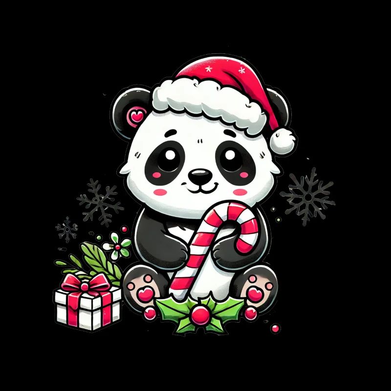Cute Christmas Panda Christmas Panda