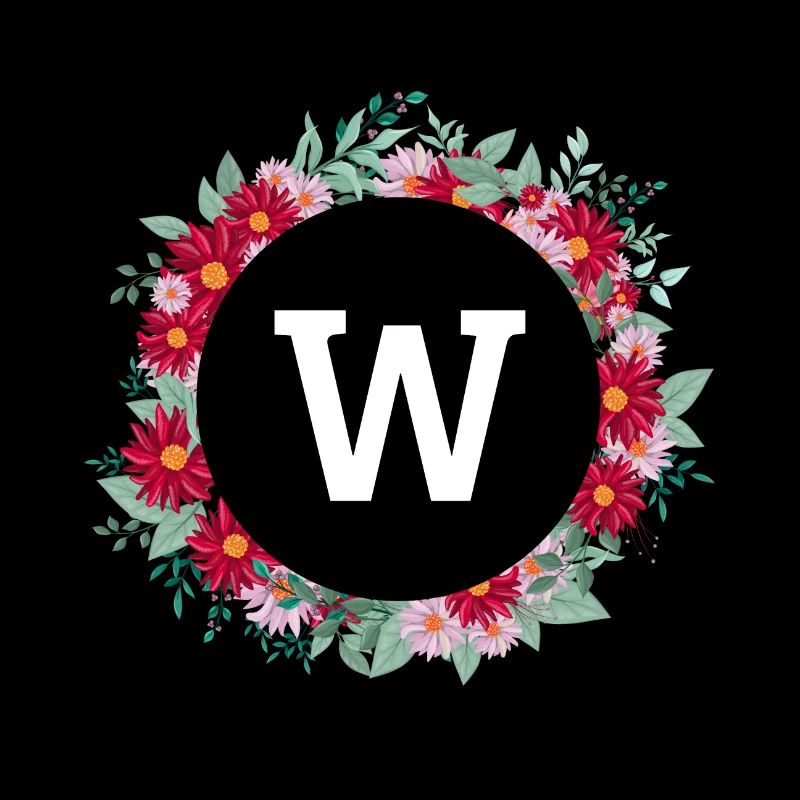 Buchstabe mit floraler Krone