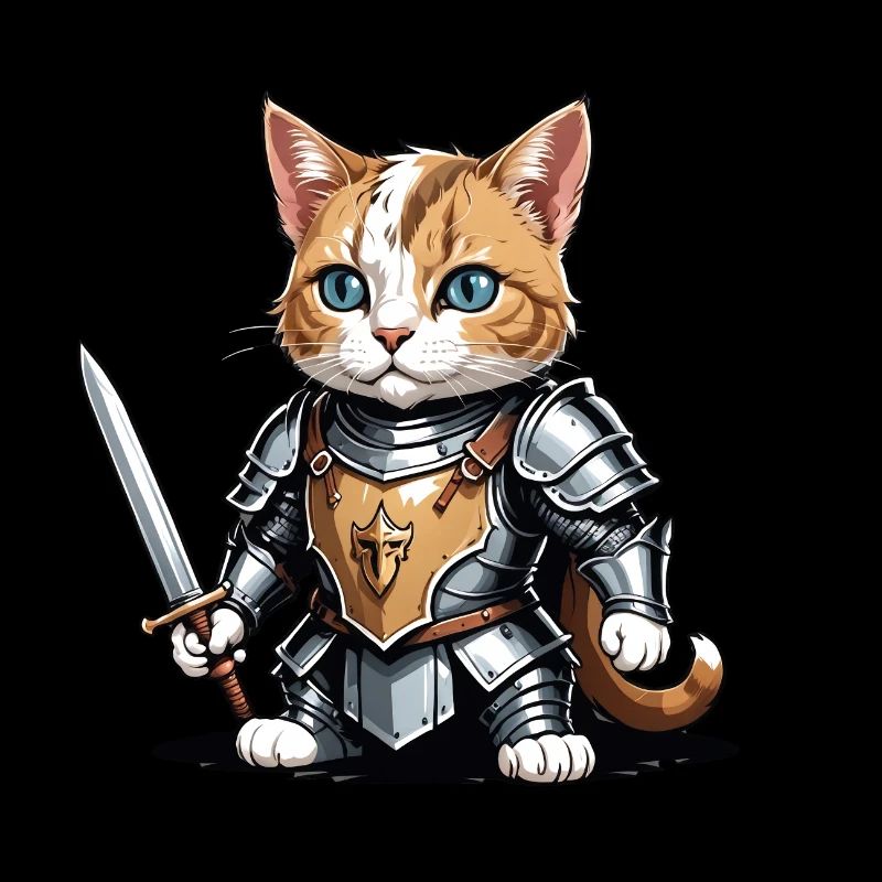 Cat Knight Knight Cat Gift Medieval
