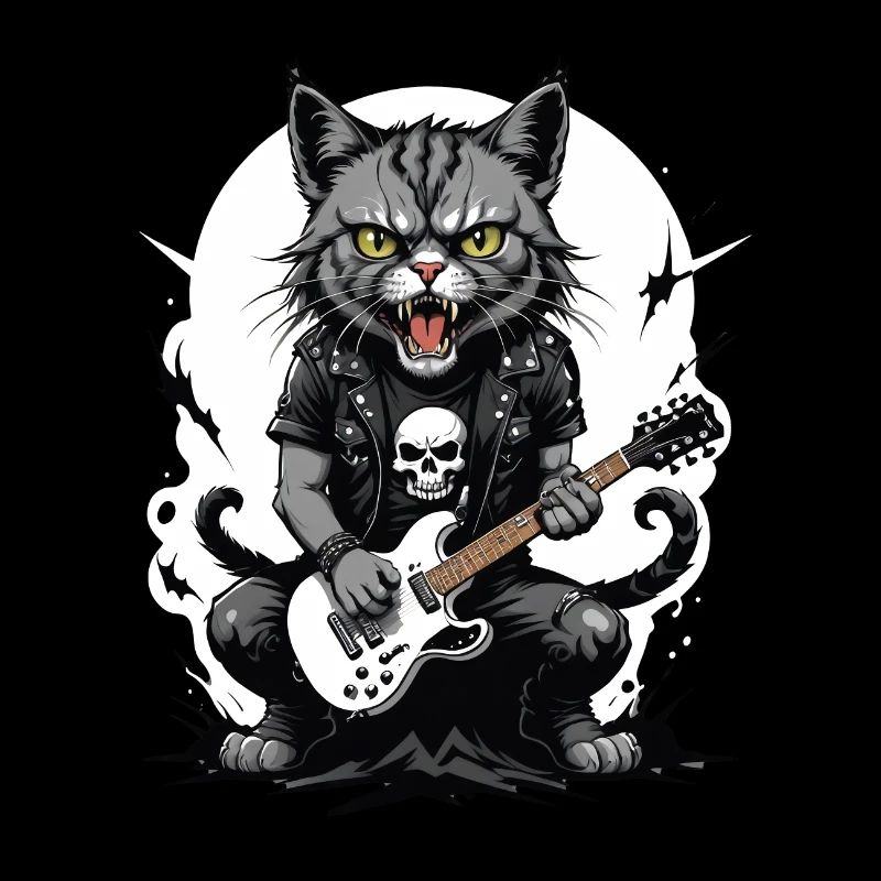 Cat Rocker Katze HardRock Geschenk