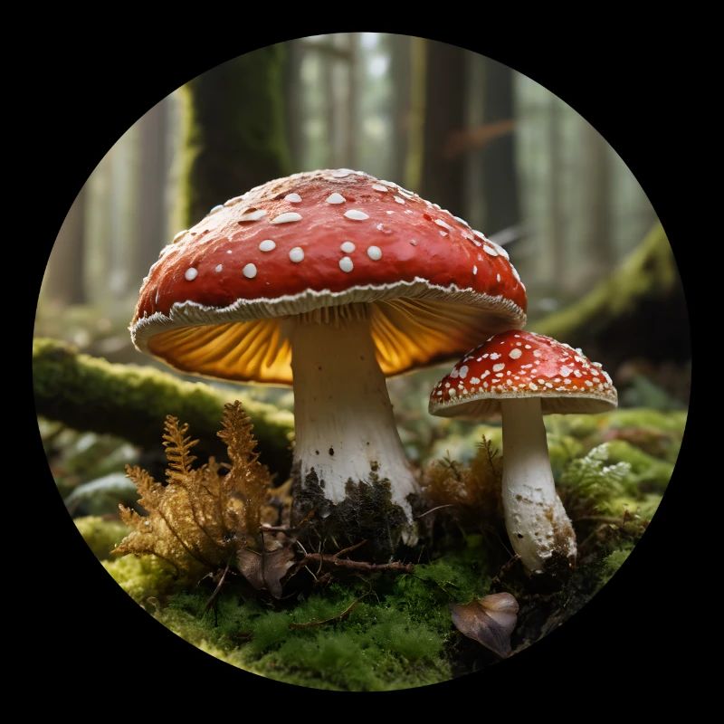 Toadstool - Amanita Muscaria in the forest