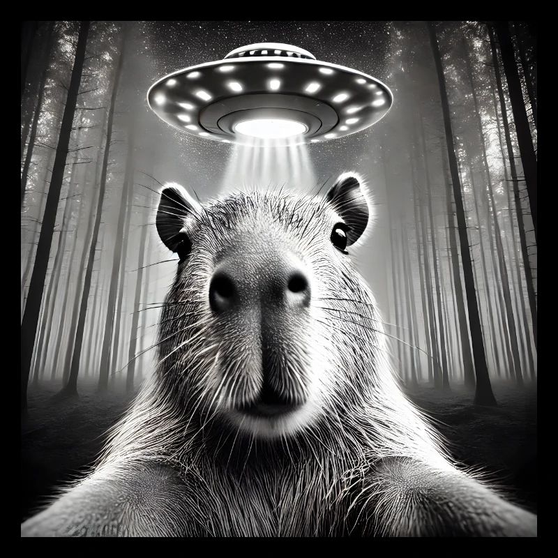 Lustiges Capybara UFOs Alien