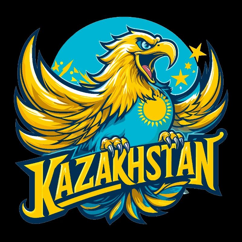 Kazakhstan Eagle Sun Flag Flag Gift