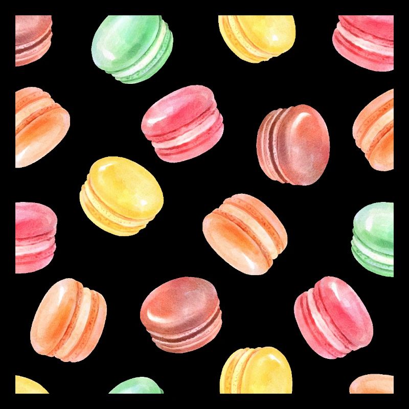 Colorful Macarons Pattern