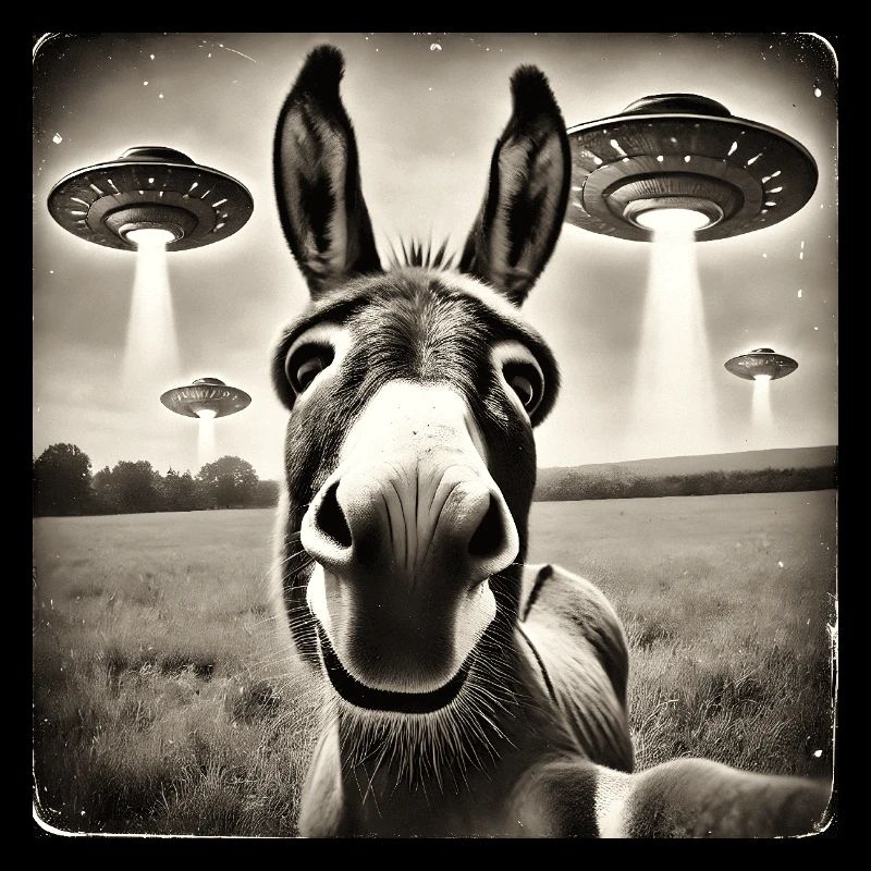 Lusitger Donkey UFO Alien Selfie