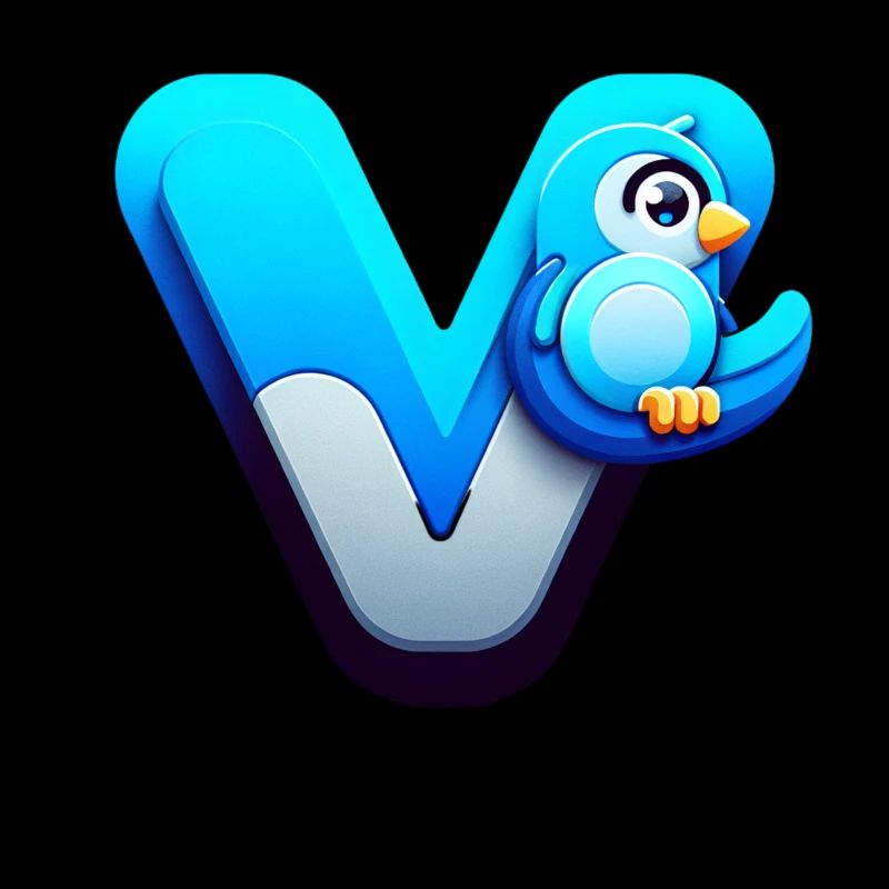V comme oiseau – Compagnon bleu mignon