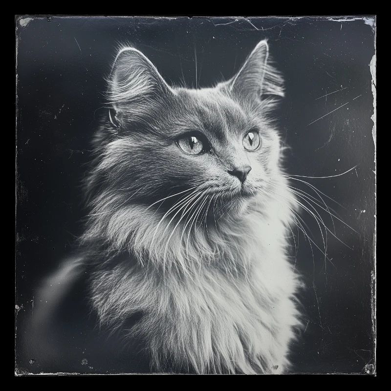 Animaux Noirs - Chat Antique