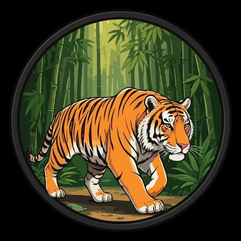 Tigre dans la jungle