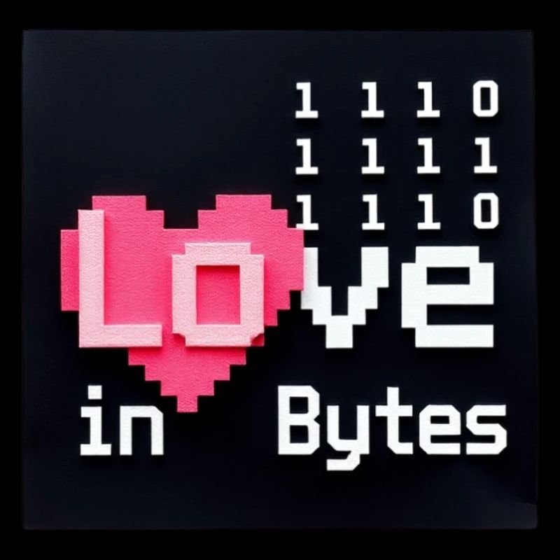 L’amour en octets Pixel Art