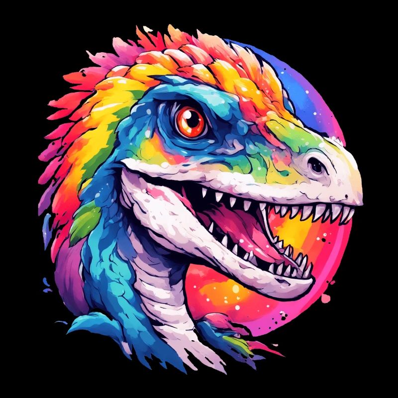 Dino arc-en-ciel