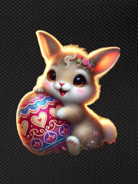 Easter bunny with egg
