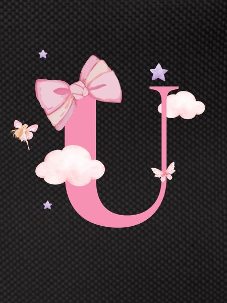 Letter u Pink Clouds