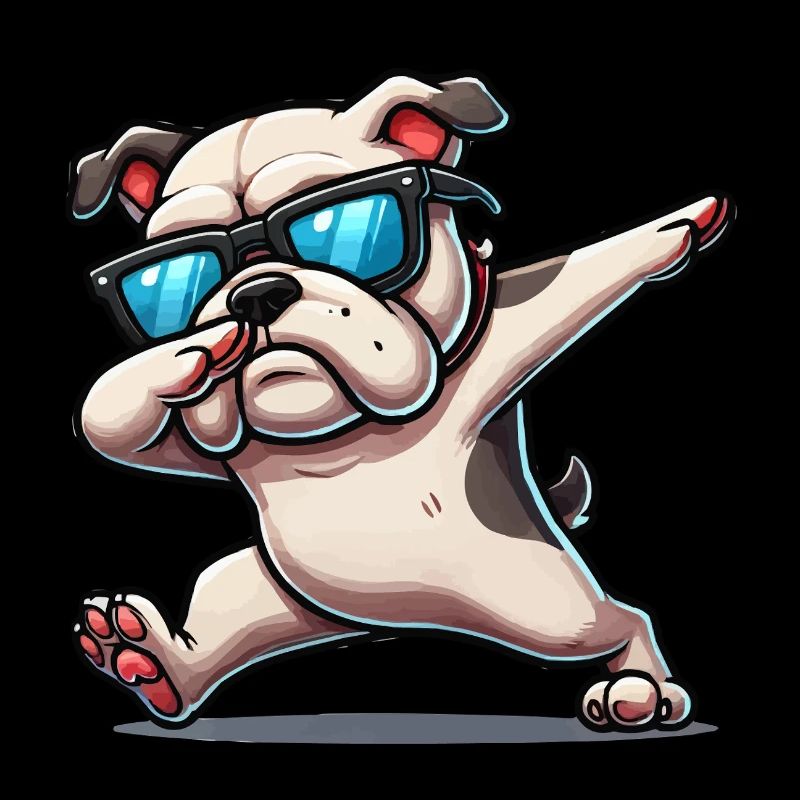 dog dabbing bulldog