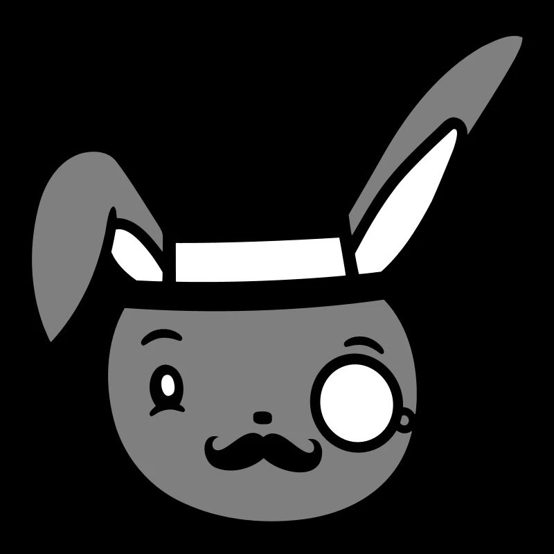 Mr. Bunny Gentleman Chapeau haut de forme Monocle Lunettes