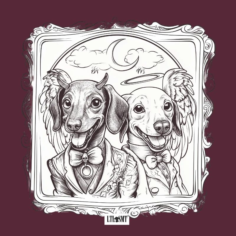 Devil vs. Angel Dachshund