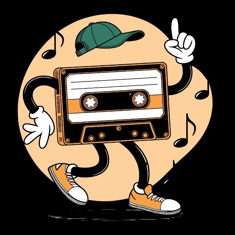 Dancing Cassette Tape (Vintage Style)