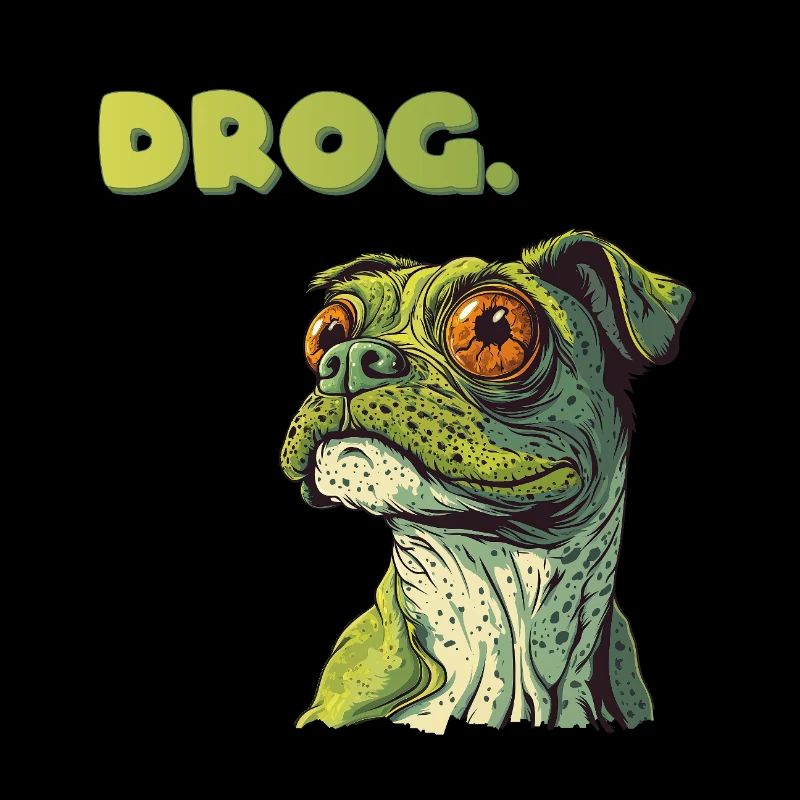 DROG Meme halb Hund, halb Frosch
