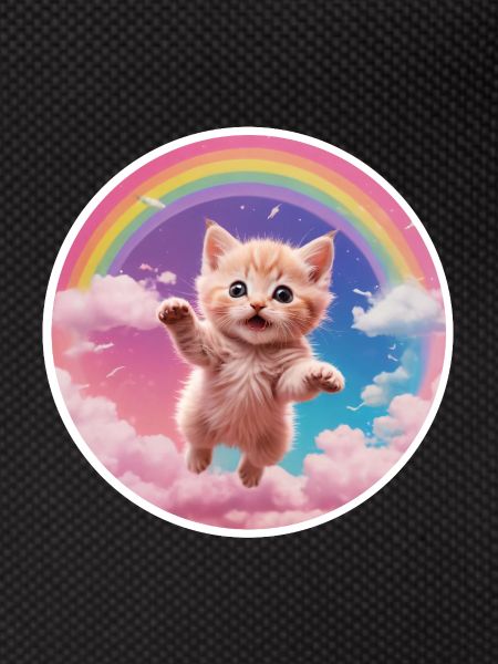 Pink Kitten Rainbow 1
