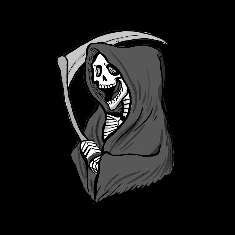 Illustration des Todes – Dunkle Kunst mit Sense