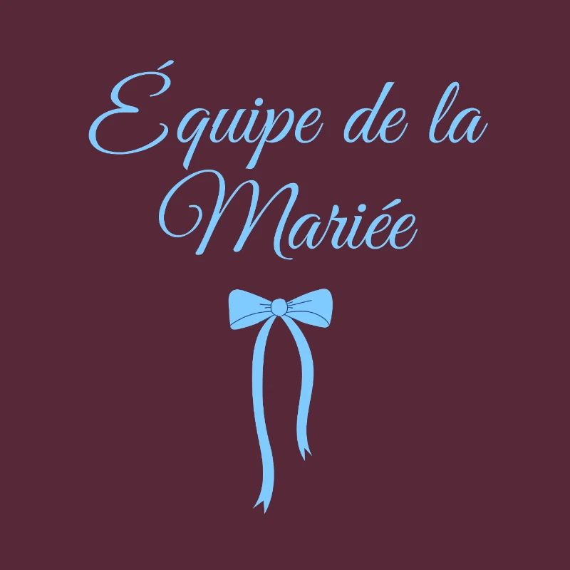 Équipe la mariée noeud bleu