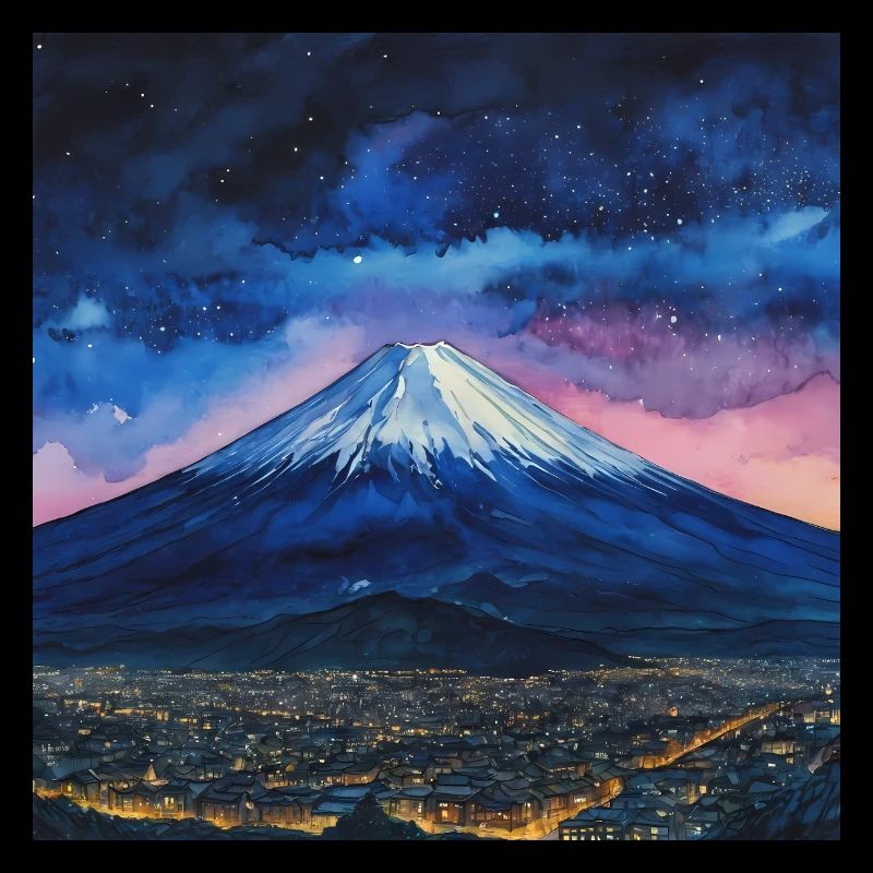 Nuit étoilée sur le Fuji