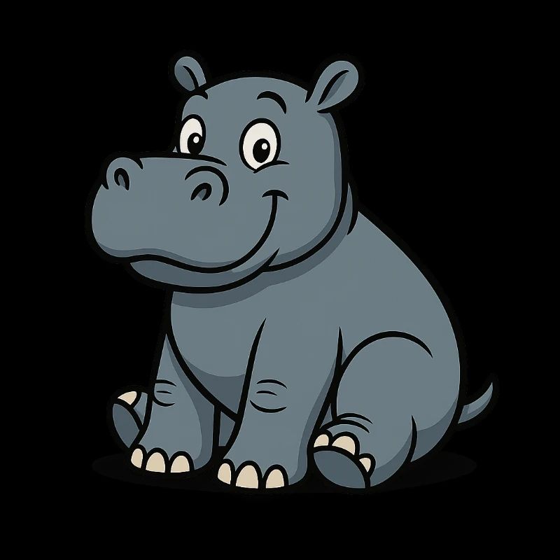 Cute hippopotamus