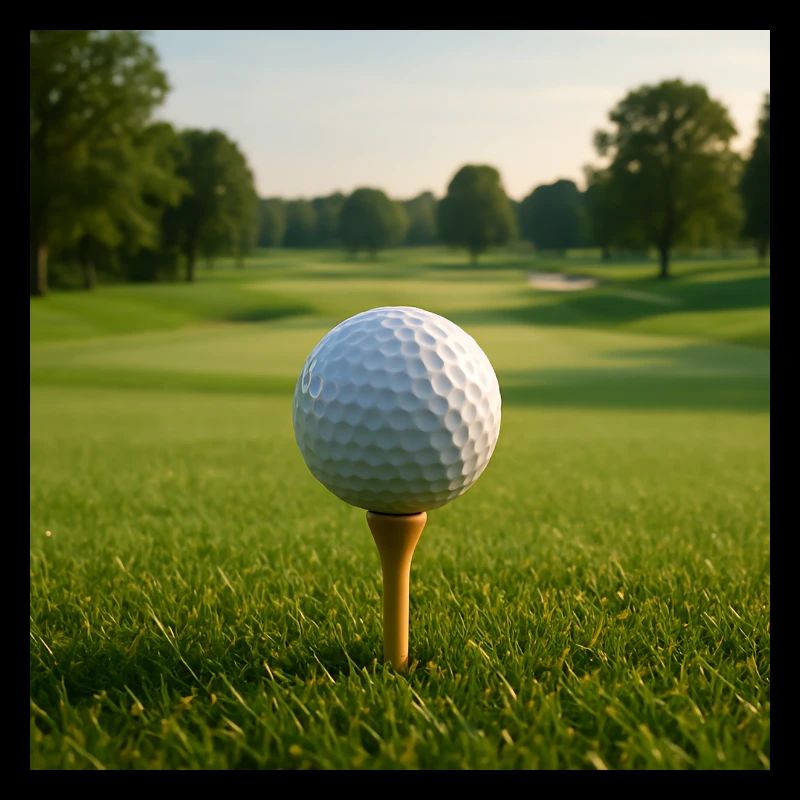 Sport - Golf, balle de golf sur le tee