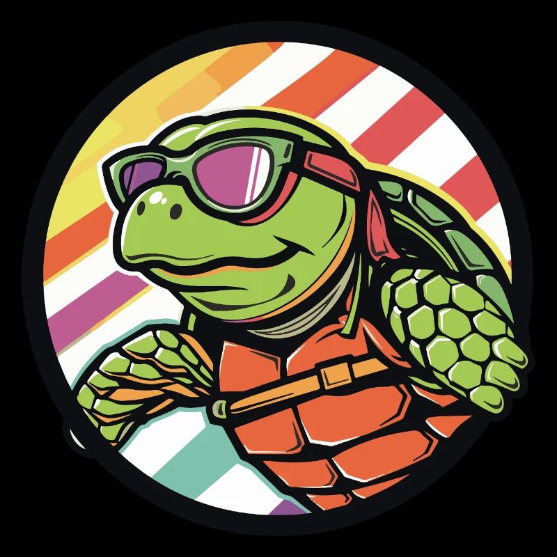 Tortue Bande Dessinée Cool