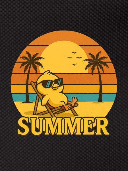 "Retro Sunset & Sunglass Chick"