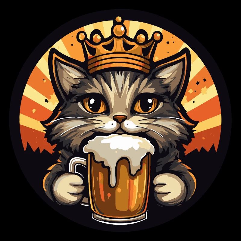 Katze Bier