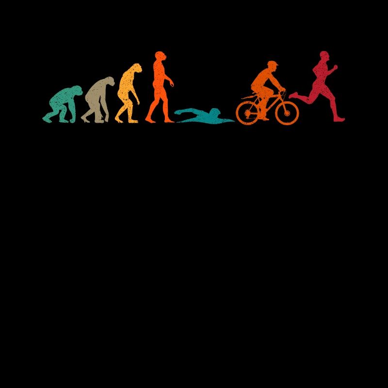 Triathlon Evolution Extreme Sports Retro Triathlete