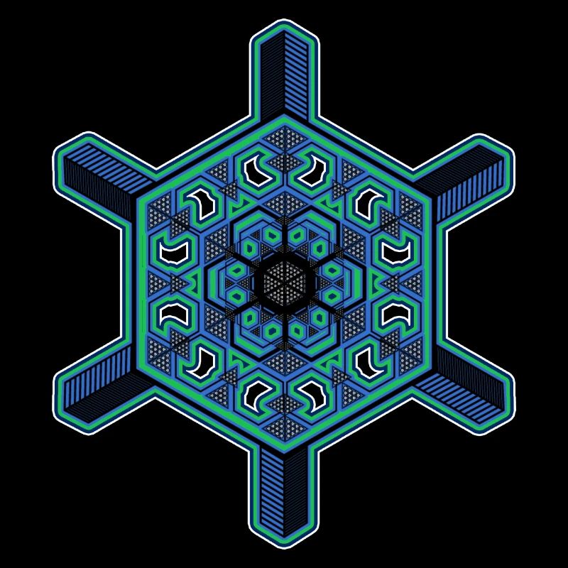Psychedelisches Mandala LSD Muster Goa Party Acid