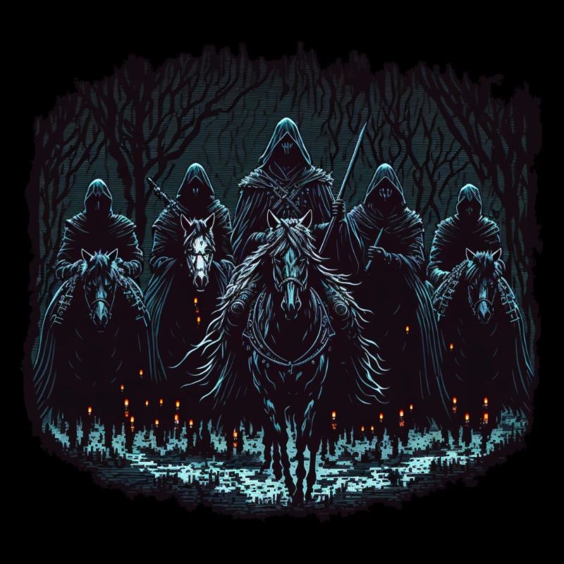 Dunkle Reiter Pixel Style