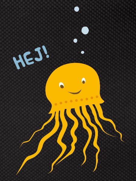Unterwasser Comicfigur Medusa