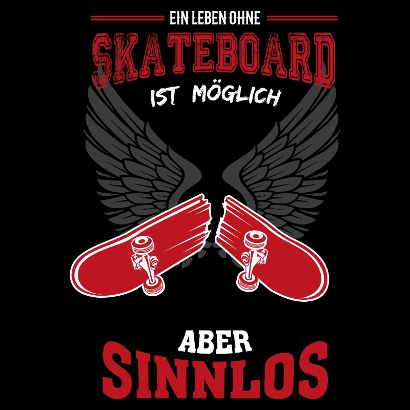 Skateboard broken Leben sinnlos Geschenk