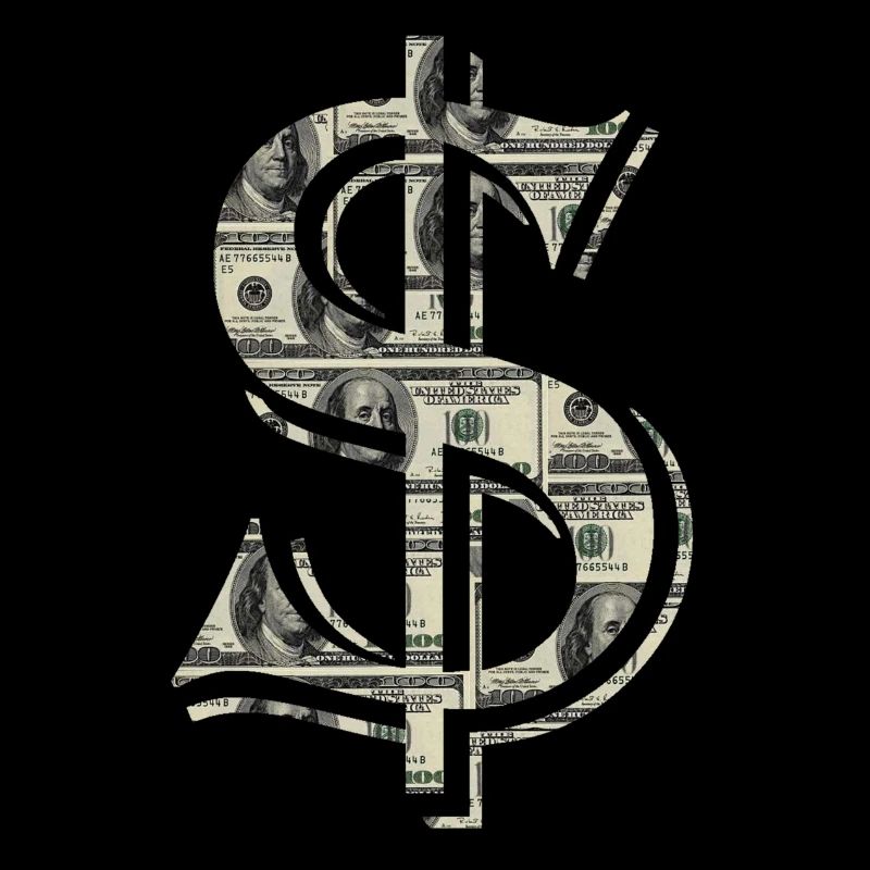 dollar filled with $ 100 bills