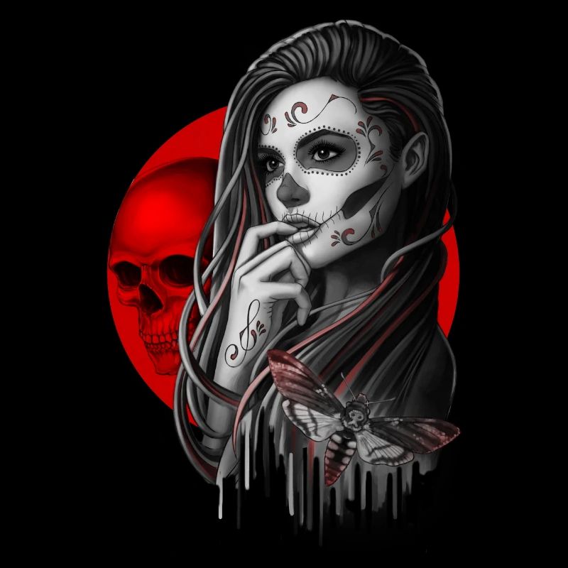 Fille de crâne de sucre Hawk-Moth